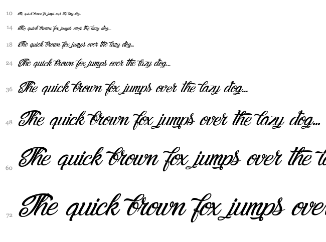 Melancholight font waterfall